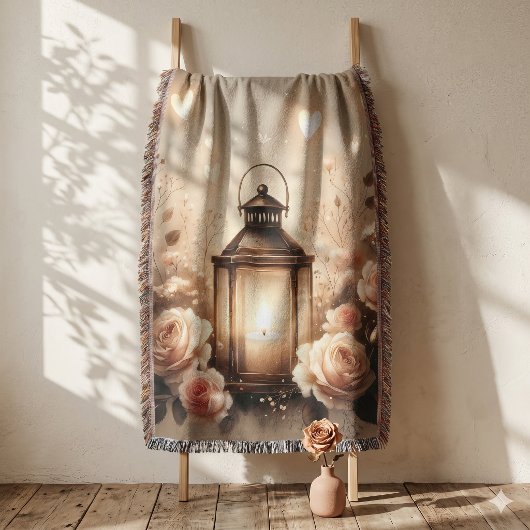 Roos Lantaarn Glow Boeket Deken