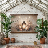 Roos Lantaarn Glow Boeket Hangend Wandkleed