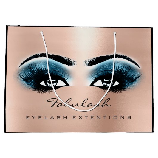 Roos Lash Blue Make-up Glitter Beauty Cosmetica Groot Cadeauzakje (Achterkant)