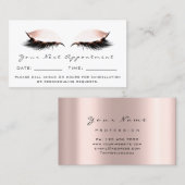 Roos Lashes Makeup Artist Appointment White Visitekaartje (Voorkant / Achterkant)