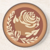 Roos Latte Art Onderzetter (Voorkant)