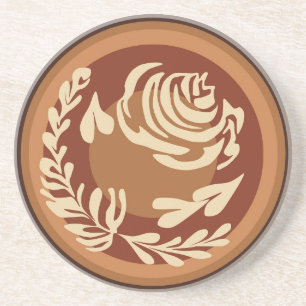 Roos Latte Art Onderzetter