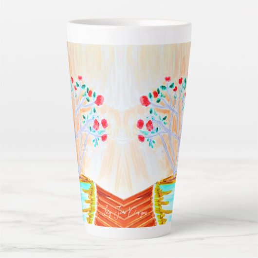 Roos Latte Coffee Mok door Ariella & Lily Design (Voorkant)