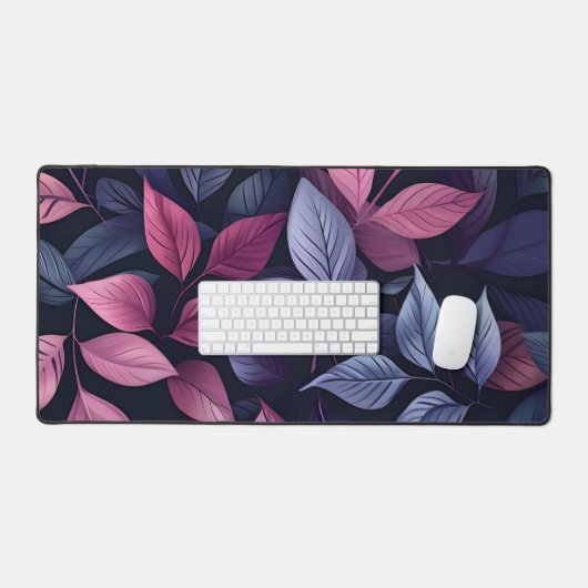 Roos, lavendel en blauwe bladeren Desk Mat (Keyboard & Muis)