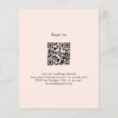 Roos lavendel florals QR RSVP bruiloft uitnodiging (Achterkant)
