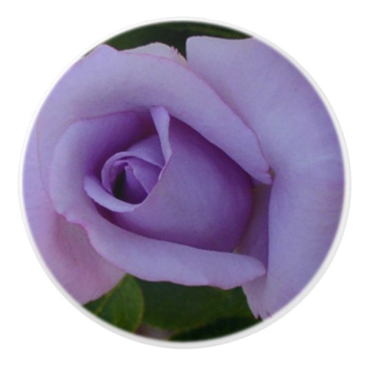 Roos lavender keramische knop (Voorkant)