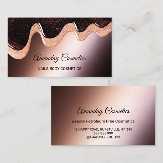 Roos leidt tot nagelstollen waslijst Wax Makeup Bo Visitekaartje (Voorkant / Achterkant)