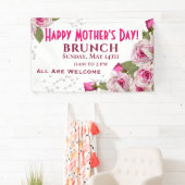 Roos Lelie Parel Roze Moederdag Spandoek (Insitu)