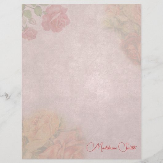  Roos Letterhead met naam (Voorkant)