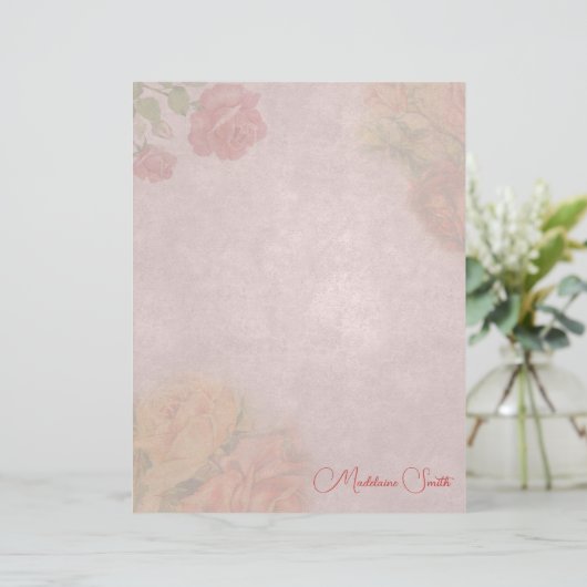 Roos Letterhead met naam (Staand voorkant)