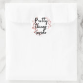 Roos Lettertype Mooie Dingen Binnen Sticker (Tas)