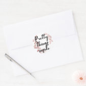 Roos Lettertype Mooie Dingen Binnen Sticker (Envelop)