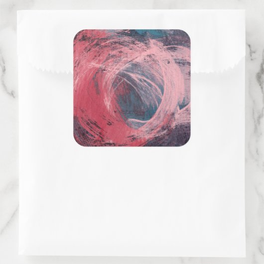 Roos Licht I Vierkante Sticker (Tas)