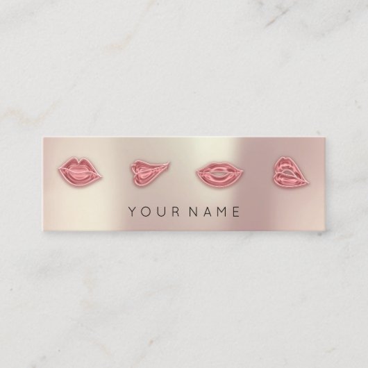 Roos Licht Verpleegkundige Cosmetische Injector Qr Mini Visitekaartje (Voorkant)