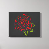 Roos lijn tekening canvas (Voorkant)