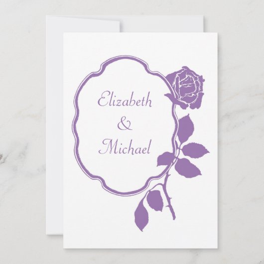 Roos Lijst bruiloft Kaart (Achterkant)