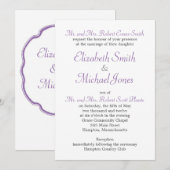 Roos Lijst bruiloft Kaart (Voorkant / Achterkant)