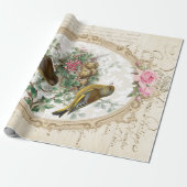 Roos Lijst Ephemera 60 lb decoupage Paper 30-inch  Cadeaupapier (Uitgerold)