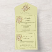 Roos Lijst – Hemelse Gele Huwelijk All In One Uitnodiging (Binnen)