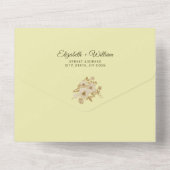 Roos Lijst – Hemelse Gele Huwelijk All In One Uitnodiging (Achterkant)