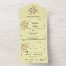 Roos Lijst – Hemelse Gele Huwelijk All In One Uitnodiging