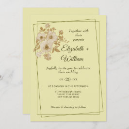 Roos Lijst – Hemelse Gele Huwelijk Kaart