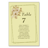 Roos Lijst – Hemelse Gele Huwelijk Kaart (Voorkant)