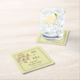 Roos Lijst – Hemelse Gele Huwelijk Kartonnen Onderzetters