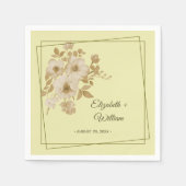 Roos Lijst – Hemelse Gele Huwelijk Servet (Voorkant)