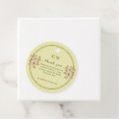 Roos Lijst - Monogram Hemelse Gele Huwelijk Bedankjes Labels (In situ)