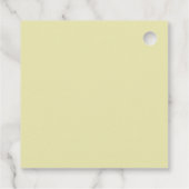 Roos Lijst - Monogram Hemelse Gele Huwelijk Bedankjes Labels (Achterkant)