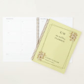 Roos Lijst - Monogram Hemelse Gele Huwelijk Planner (Display)