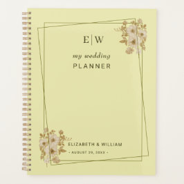 Roos Lijst - Monogram Hemelse Gele Huwelijk Planner