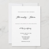 Roos lijst monogram huwelijksuitnodigingen kaart (Achterkant)