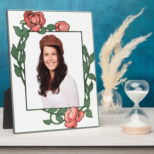 Roos Lijst Plaque Fotoplaat (Zijkant)