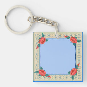 Roos lijst sleutelhanger