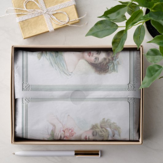  Roos Lijsten Geel Roze Elegant Tissuepapier (Geschenk)