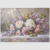 Roos & Lila Boeket Bloemen Decoupage Tissuepapier (Voorkant)