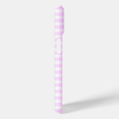 Roos Lila Check Monogram iPhone case verticaal (Achterkant / Rechts)