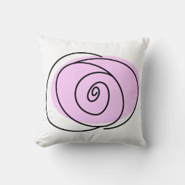 Roos Lila, eenvierkant lila achterzijde Kussen