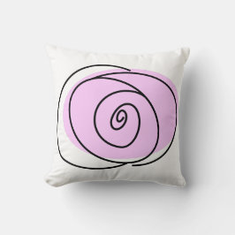 Roos Lila, enkelvoudig teruggevinkt vierkant Kussen