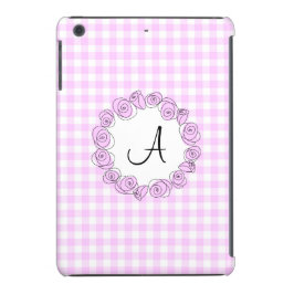 Roos Lila monogram controle iPad Mini hoesje verti
