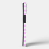 Roos Lila Monogram stripe iPad verticaal Case-Mate iPhone Case (Achterkant / Rechts)