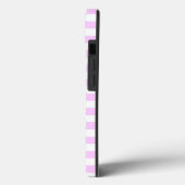 Roos Lila Monogram stripe iPad verticaal Case-Mate iPhone Case (Achterkant / Links)