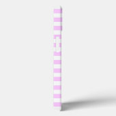 Roos Lila Monogram stripe iPad verticaal Case-Mate iPhone Case (Achterkant / Rechts)