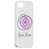 Roos Lila 'Naam' iPhone hoesje (Back/Rechts)