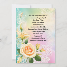 Roos Lily en wit Lila gedenkteken Kaart