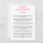 Roos Lily Pearl Pink begrafenisprogramma Aankondiging (Achterkant)