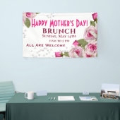 Roos Lily Pearl Pink Moederdag Spandoek (Beurs)