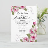 Roos Lily Pearl Roze Vrijgezellenfeest Kaart (Staand voorkant)